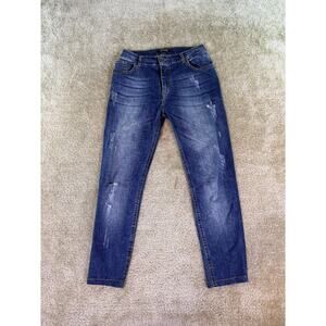 Rinascimento Italy Vintage Blue Mid-Rise Skinny Ankle women’s Jeans D741